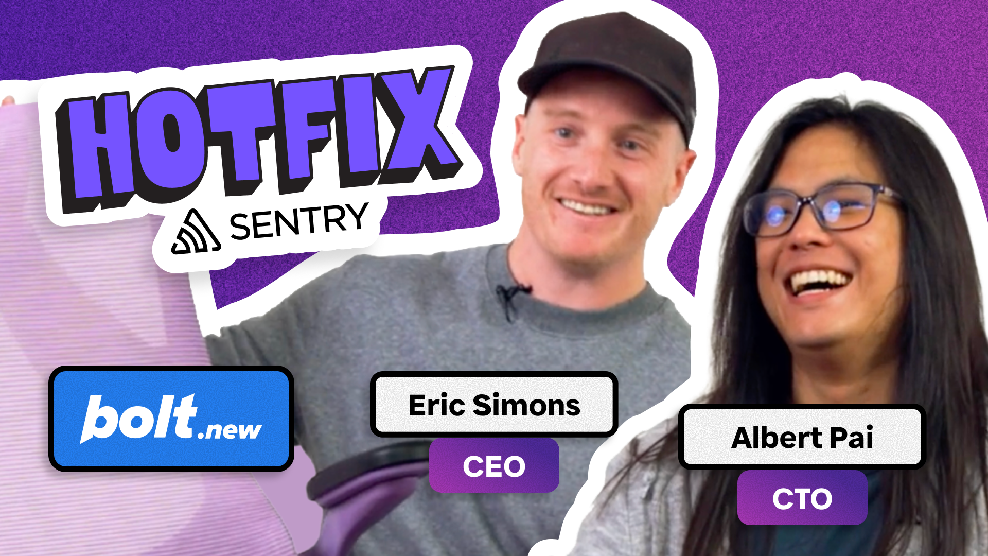 Eric Simons (CEO) and Albert Pai (CTO) of Bolt on Sentry's Hotfix series